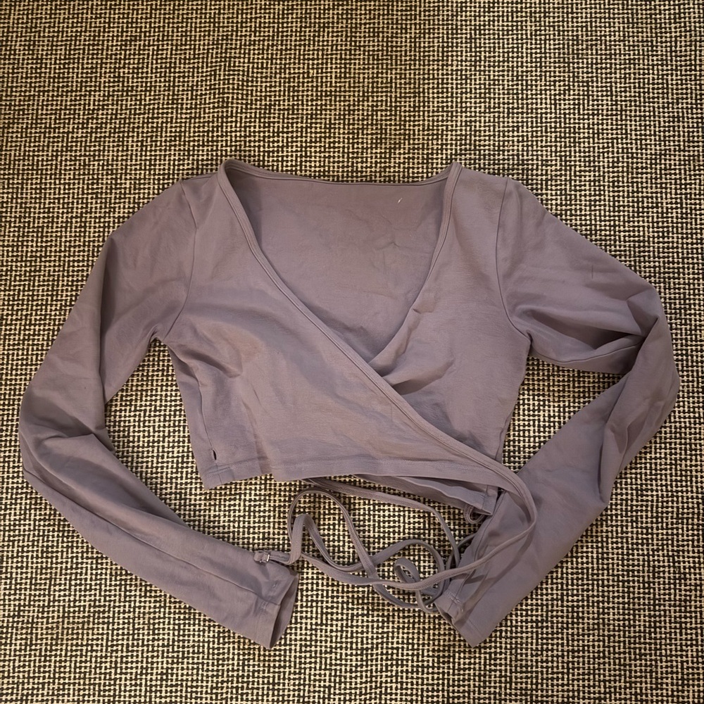 Los Angeles Apparel Lavender Wrap Top